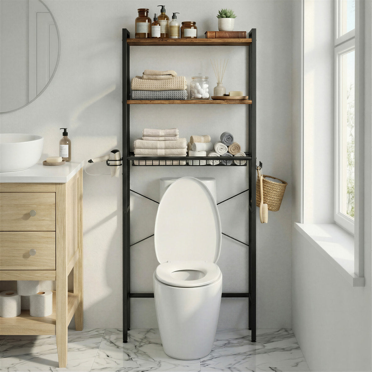 Over The Toilet Storage
