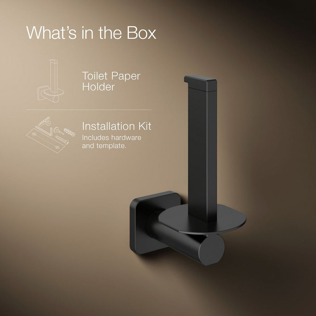Parallel Vertical Toilet Paper Holder K-23527-BL