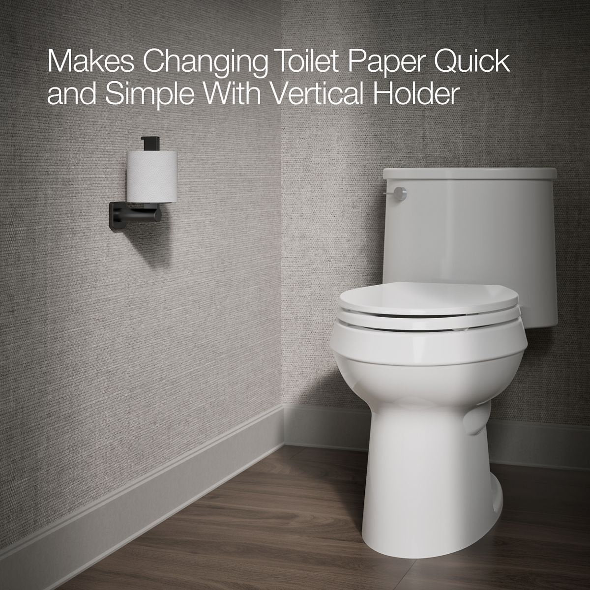 Parallel Vertical Toilet Paper Holder K-23527-BL
