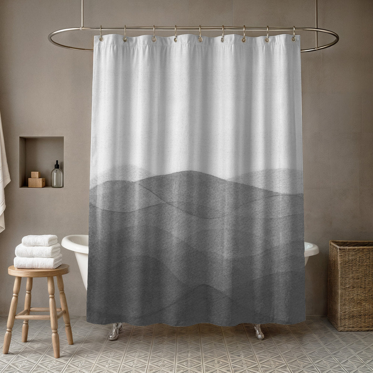 Perine Abstract Single Shower Curtain