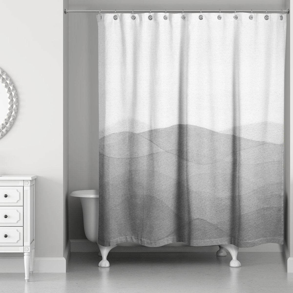 Perine Abstract Single Shower Curtain