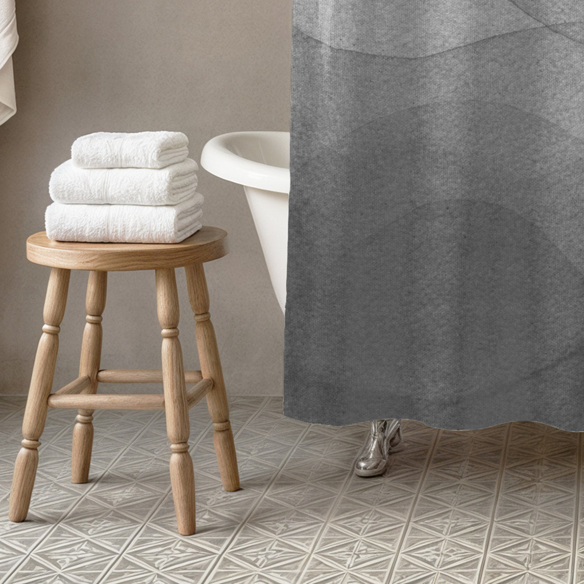 Perine Abstract Single Shower Curtain