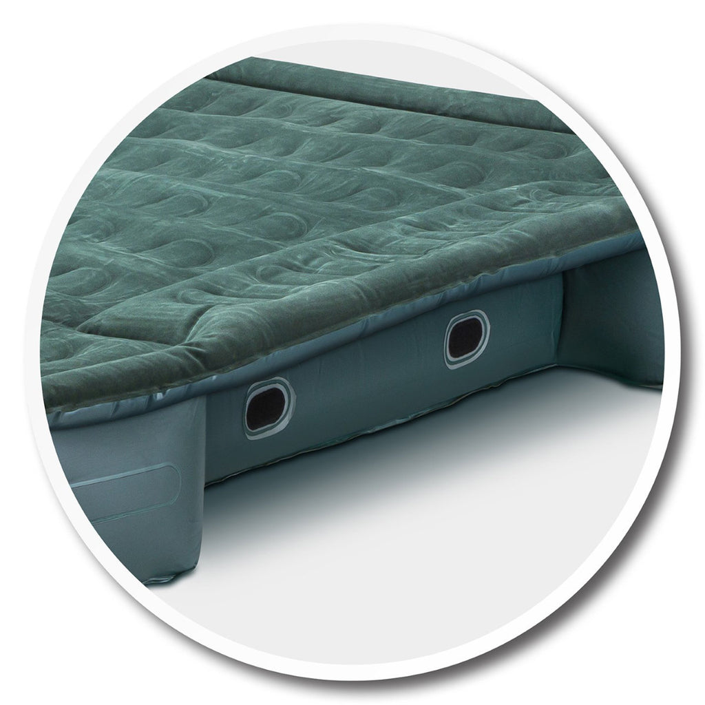 Pittman Outdoors AirBedz Lite PPI-PV202C Full Size, Short 6'-6.5' Truck Bed Air Mattress with DC Corded Pump (76"x63"x12" Inflated) Green, Full Size Beds