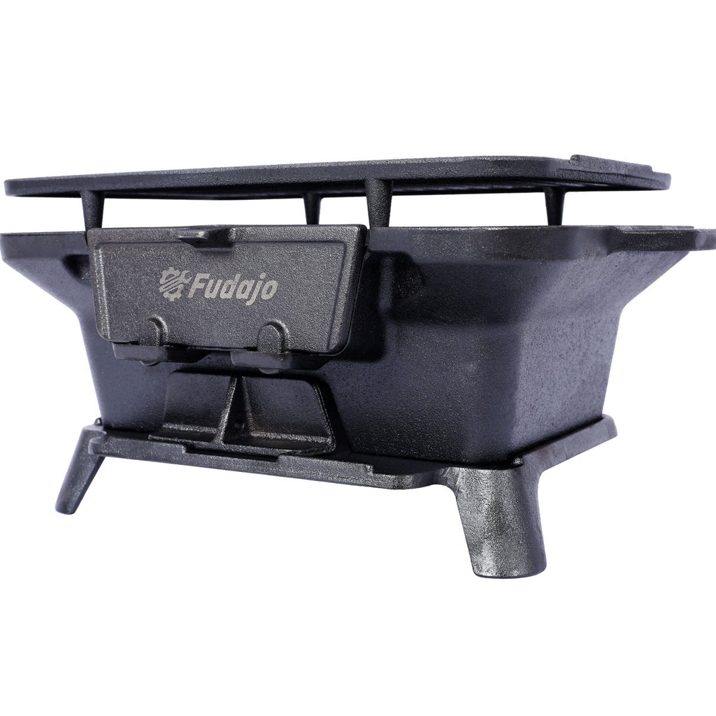 Portable Cast Iron Cooking Grill - Versatile For Different Foods, Ideal Camping And Picnics , Heat Retaining, Outdoor Culinary Experiences