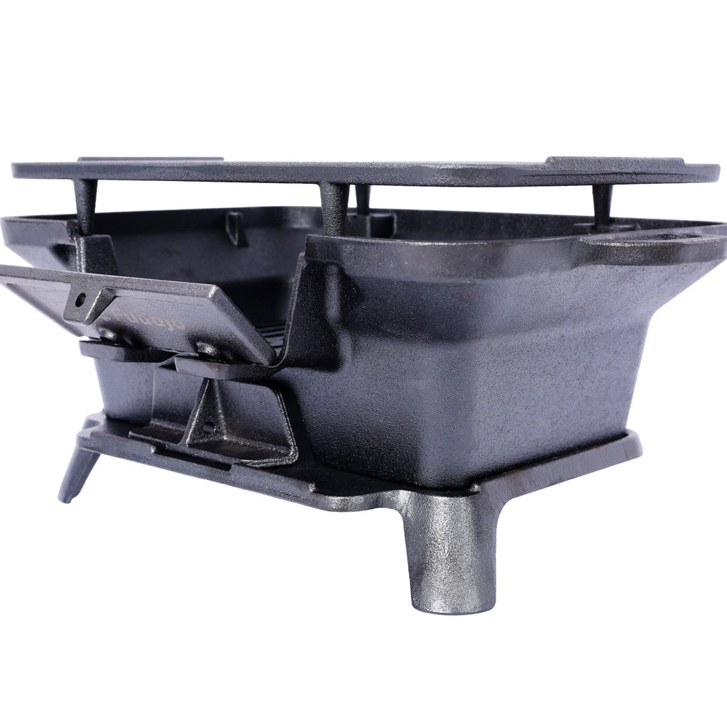 Portable Cast Iron Cooking Grill - Versatile For Different Foods, Ideal Camping And Picnics , Heat Retaining, Outdoor Culinary Experiences
