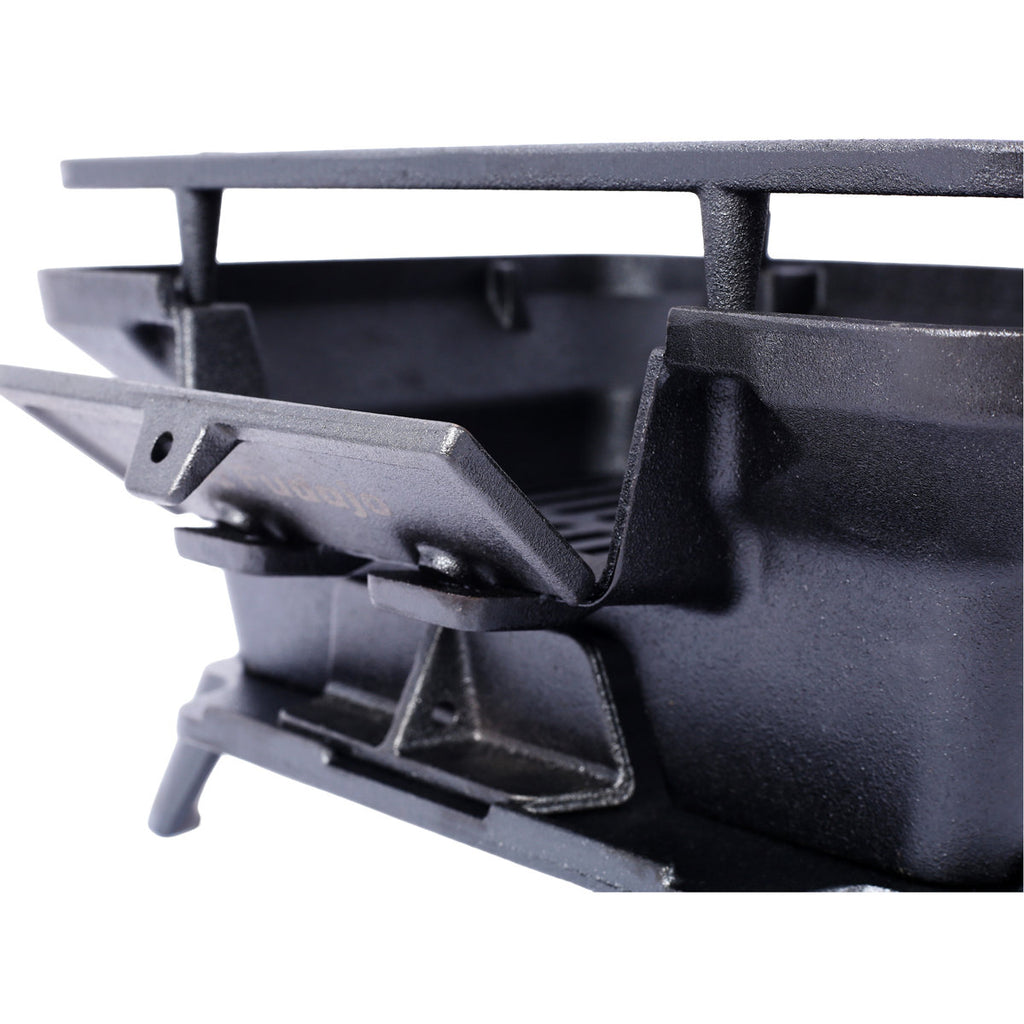 Portable Cast Iron Cooking Grill - Versatile For Different Foods, Ideal Camping And Picnics , Heat Retaining, Outdoor Culinary Experiences