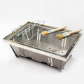 Portable Foldable Outdoor Charcoal BBQ Grill Set for Patio & Camping