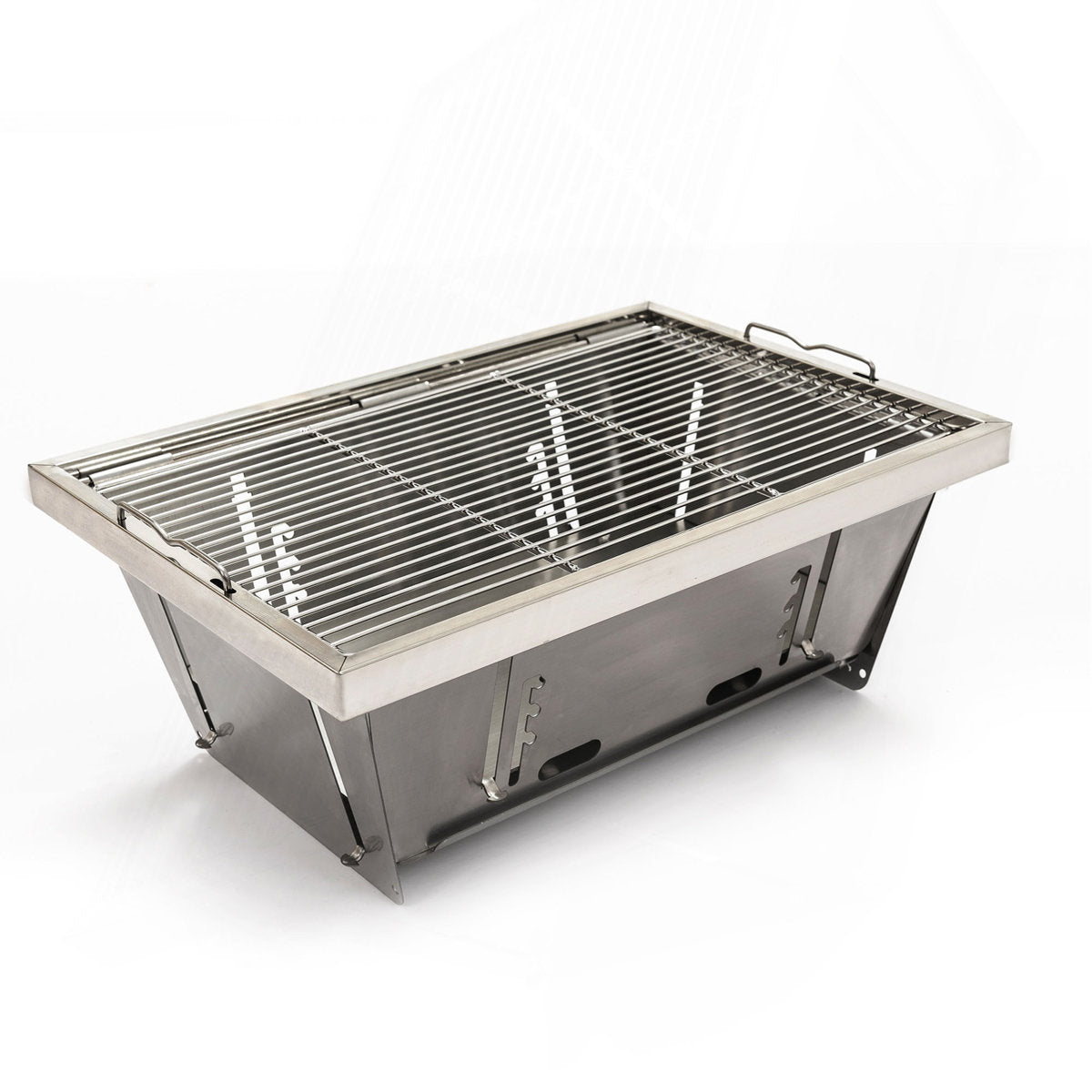 Portable Foldable Outdoor Charcoal BBQ Grill Set for Patio & Camping