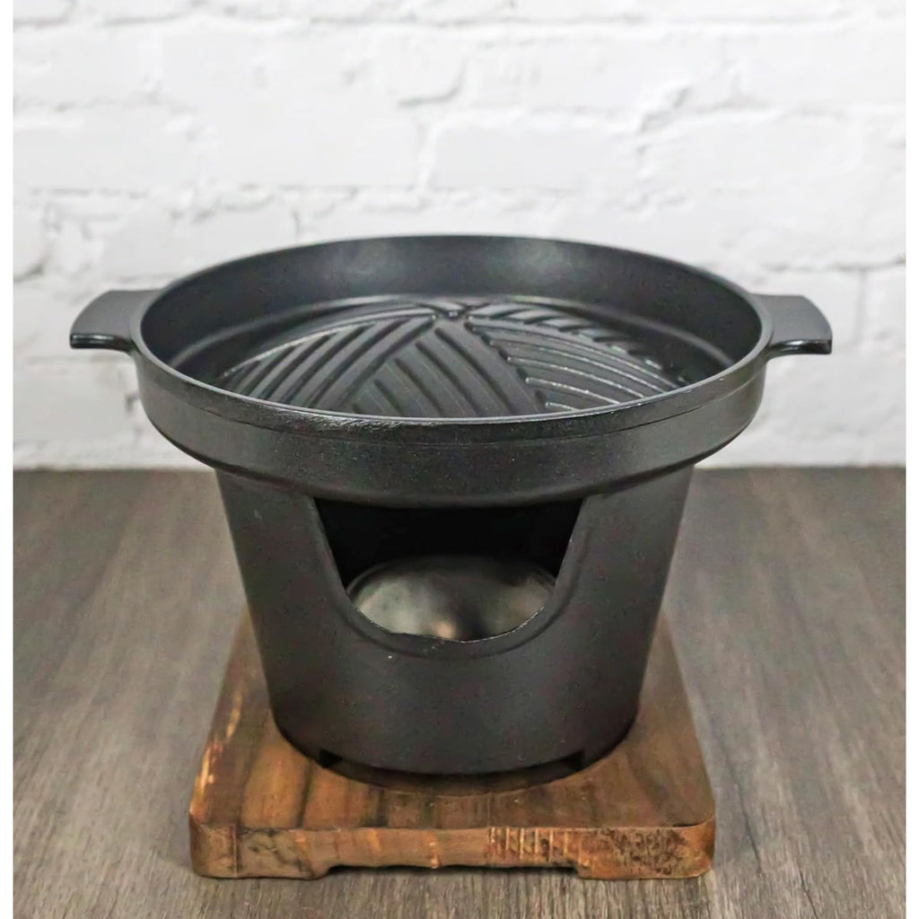Portable Japanese BBQ Yakiniku Grill Aluminum Cooking Stove With Griddle Trivet