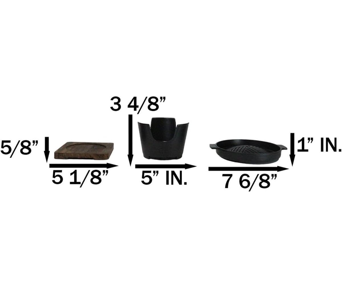 Portable Japanese BBQ Yakiniku Grill Aluminum Cooking Stove With Griddle Trivet