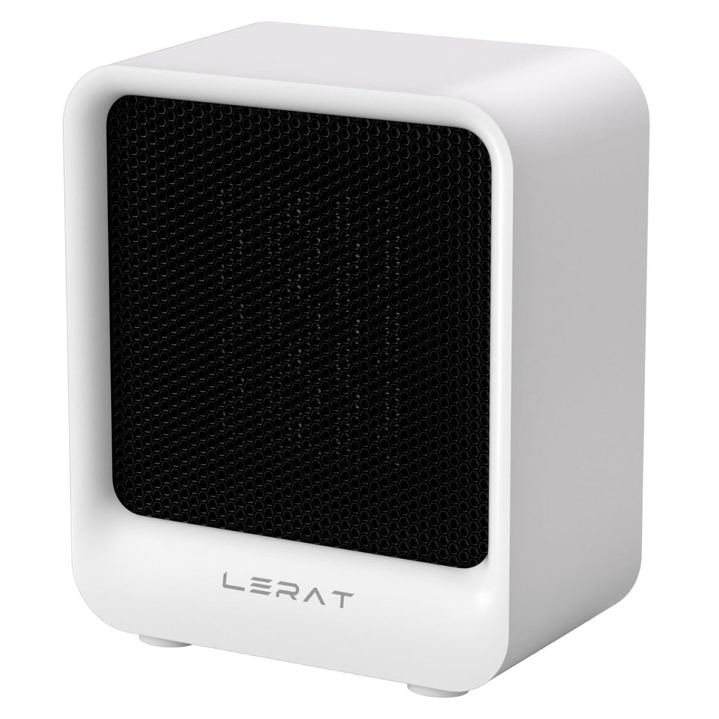 Portable Mini Space Heater for Indoor Use, 500W Fast Heating Small Desk Heater - White