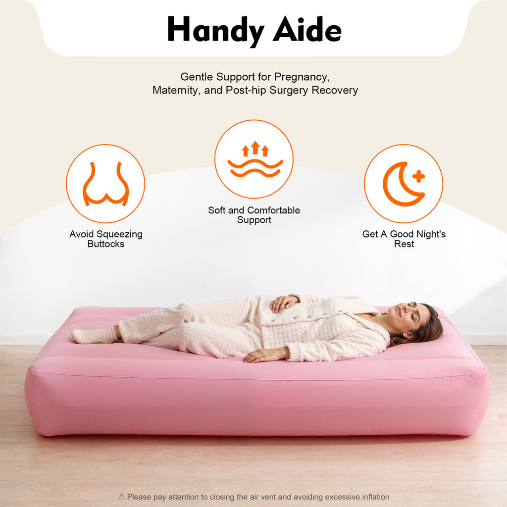 Portable PVC Air Mattress for Post Surgery, Camping & Travel