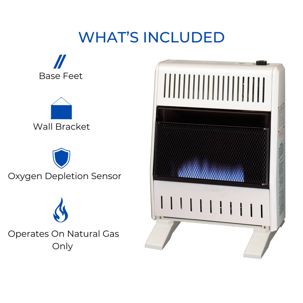 ProCom Heating  Ventless Blue Flame Heater-20,000BTU, Manual Control