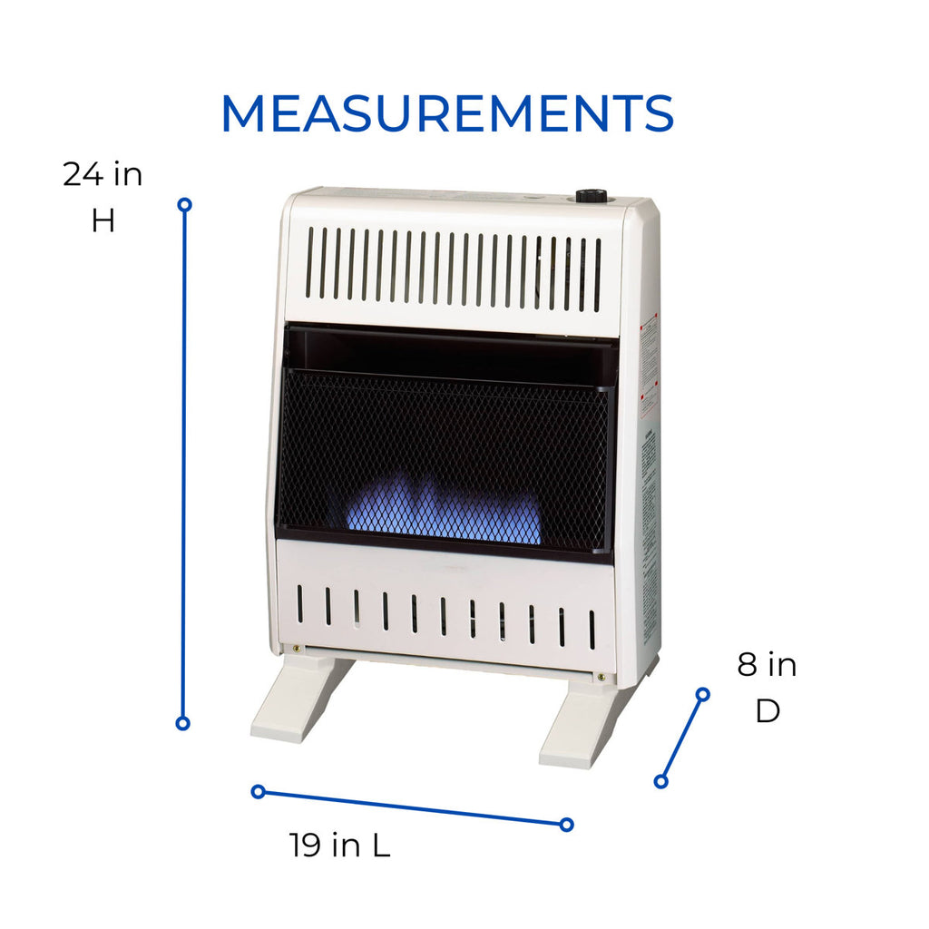 ProCom Heating  Ventless Blue Flame Heater-20,000BTU, Manual Control