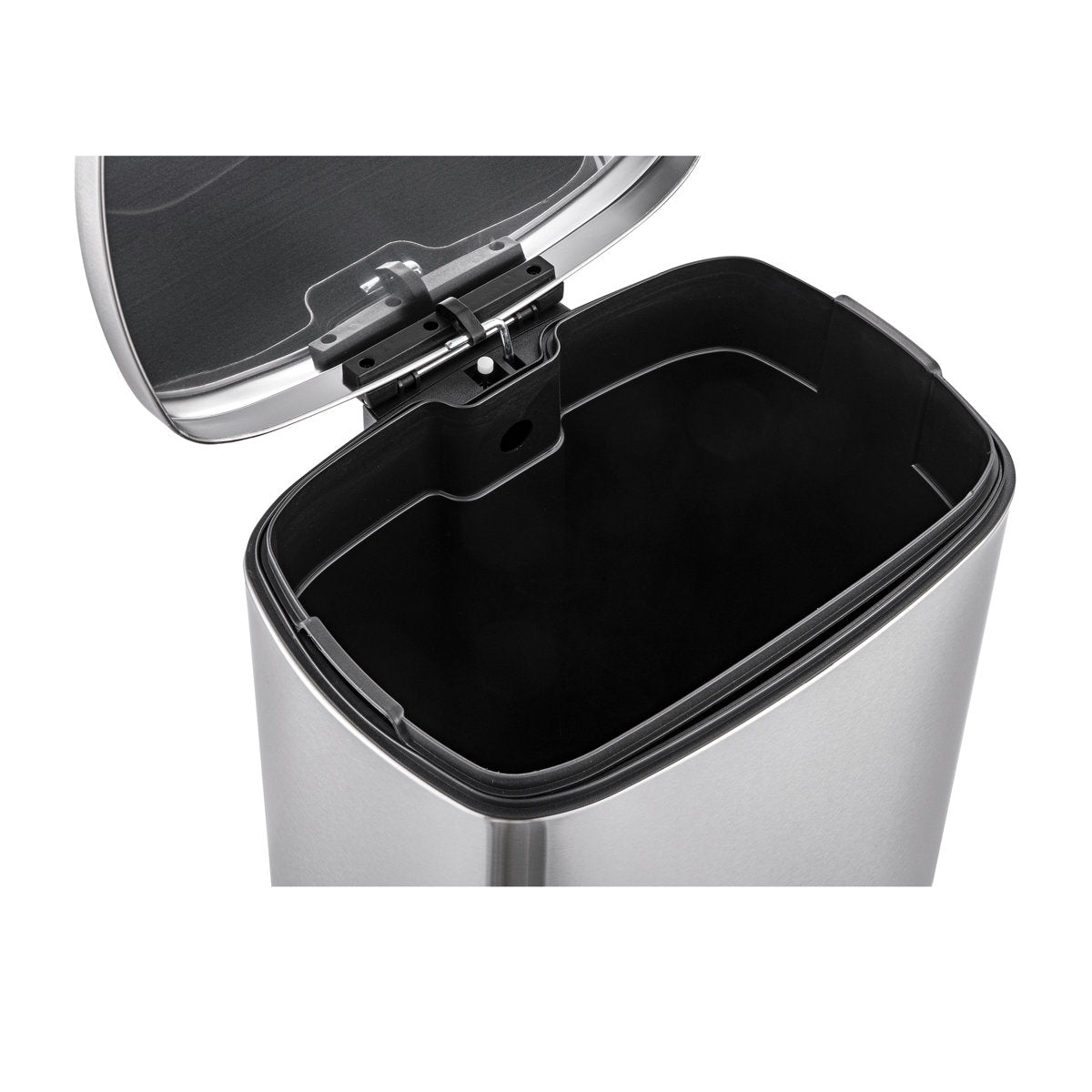 Qualiazero 13.2 Gallon & Two 1.3 Gallon Stainless Steel Rectangular Step On Trash Can Set