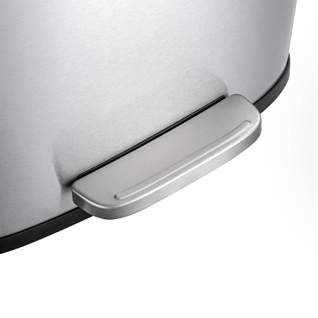 Qualiazero 13.2 Gallon & Two 1.3 Gallon Stainless Steel Rectangular Step On Trash Can Set