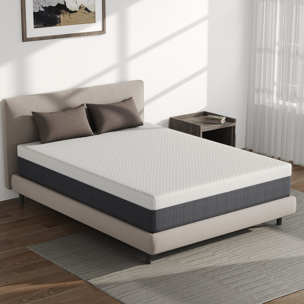 Queen Gel Memory Foam Mattress, Medium Firm Cooling Design, Removable Zipper Cover, Pressure Relief, Mattress in a Box
