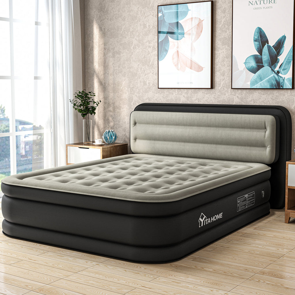 Queen Size Air Bed with Headboard