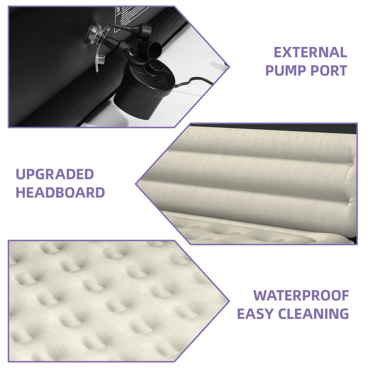 Queen Size Air Bed with Headboard