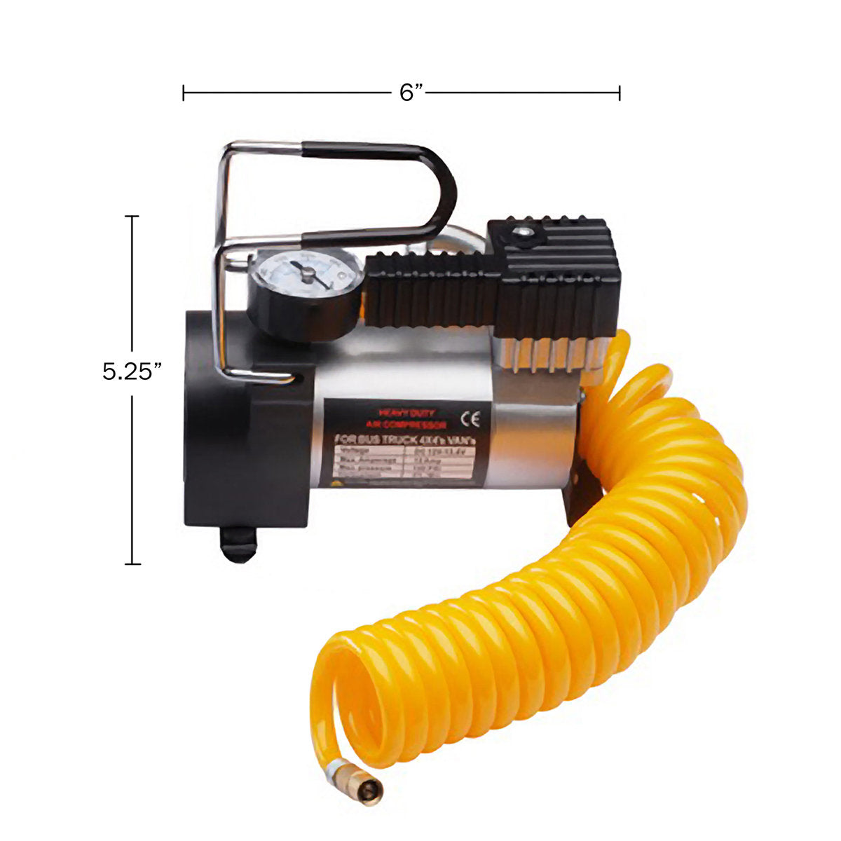 RAD Sportz Tire Inflator Portable Air Compressor - Electric Air Pump for Bikes or Cars Powered by Auxiliary Power Outlet - Car Accessories