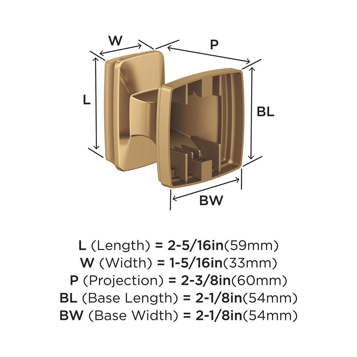 Revitalize Wall Mounted Robe Hook BH36030CZ