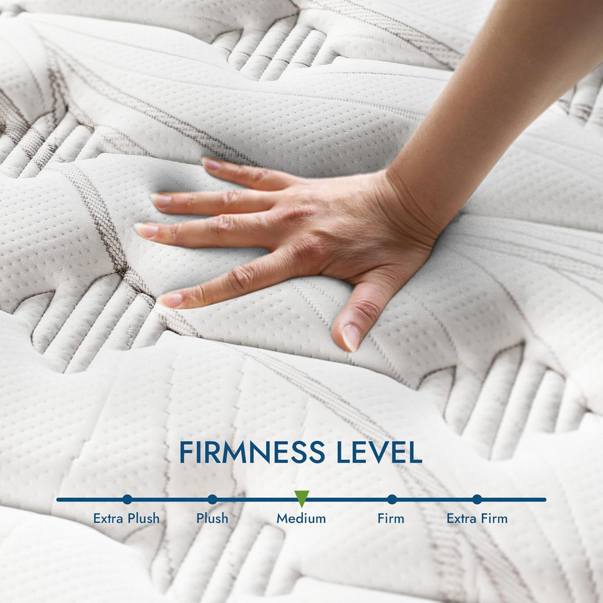 Rhuddlan Innerspring Hybrid and Cooling Gel Memory Foam Mattress, Pressure Relief, and Motion Isolation, CertiPUR-US and Oeko TEX Certified
