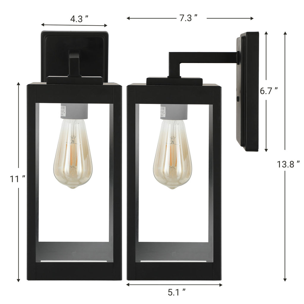 Rockmeade Black 11 H Outdoor Wall Lantern