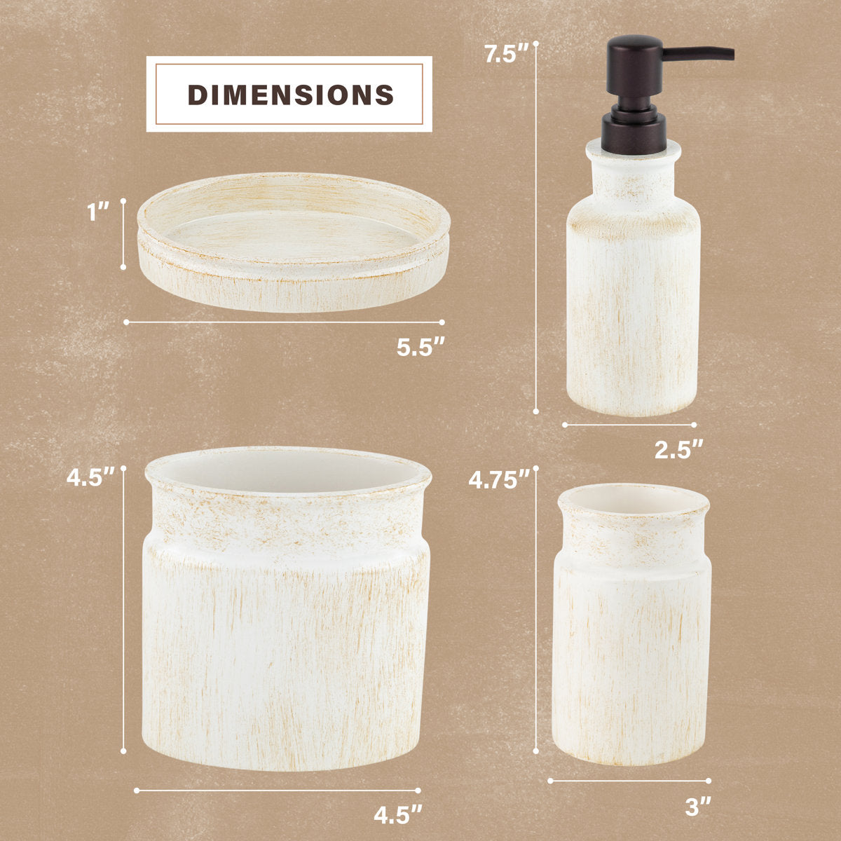 Rustic Luxe 4 Piece Set