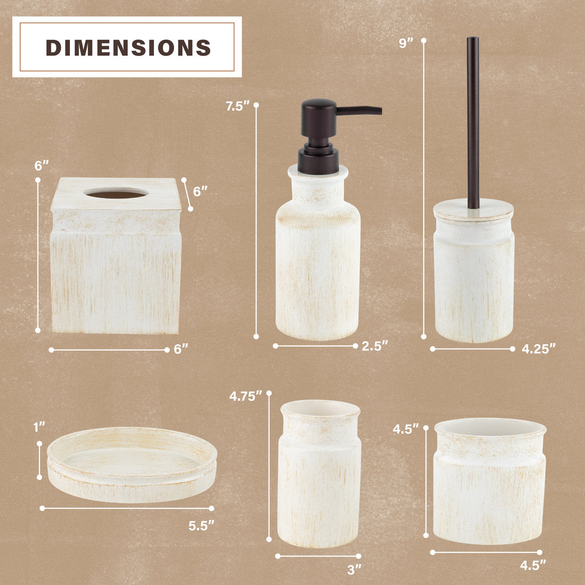 Rustic Luxe 6 Piece Set