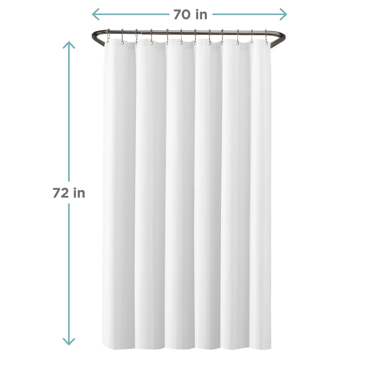 Sawicki Waterproof Fabric Shower Curtain Liner