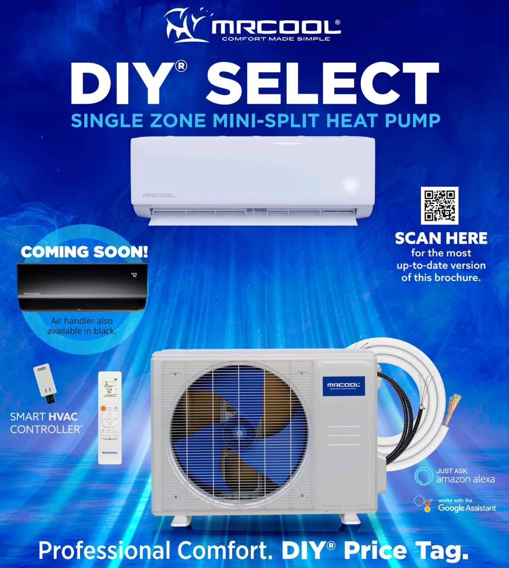 MRCOOL DIY Select 9K 9,000 BTU 17.5 SEER2 Single Zone Mini Split System with 11.5 ft. DIY Line Set  - R454B - 115V