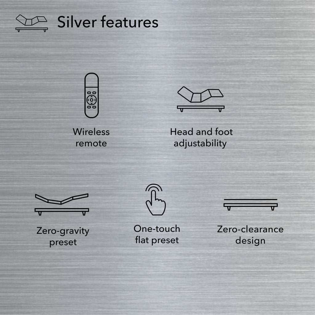 Serta Baselogic Silver Adjustable Base