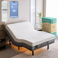 Sf Adjustable Bed With 14" Hybrid Mattress Included Massage, Usb, Underbed Light, Wireless Remote & App Control