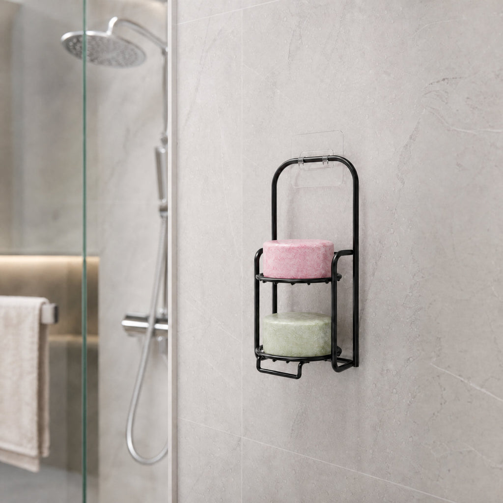 Shampoo Bar Holder for Shower, Self-Draining Soap Caddy for Bathroom Wall & Kitchen Sink, Stainless Steel Soap Dish Rack