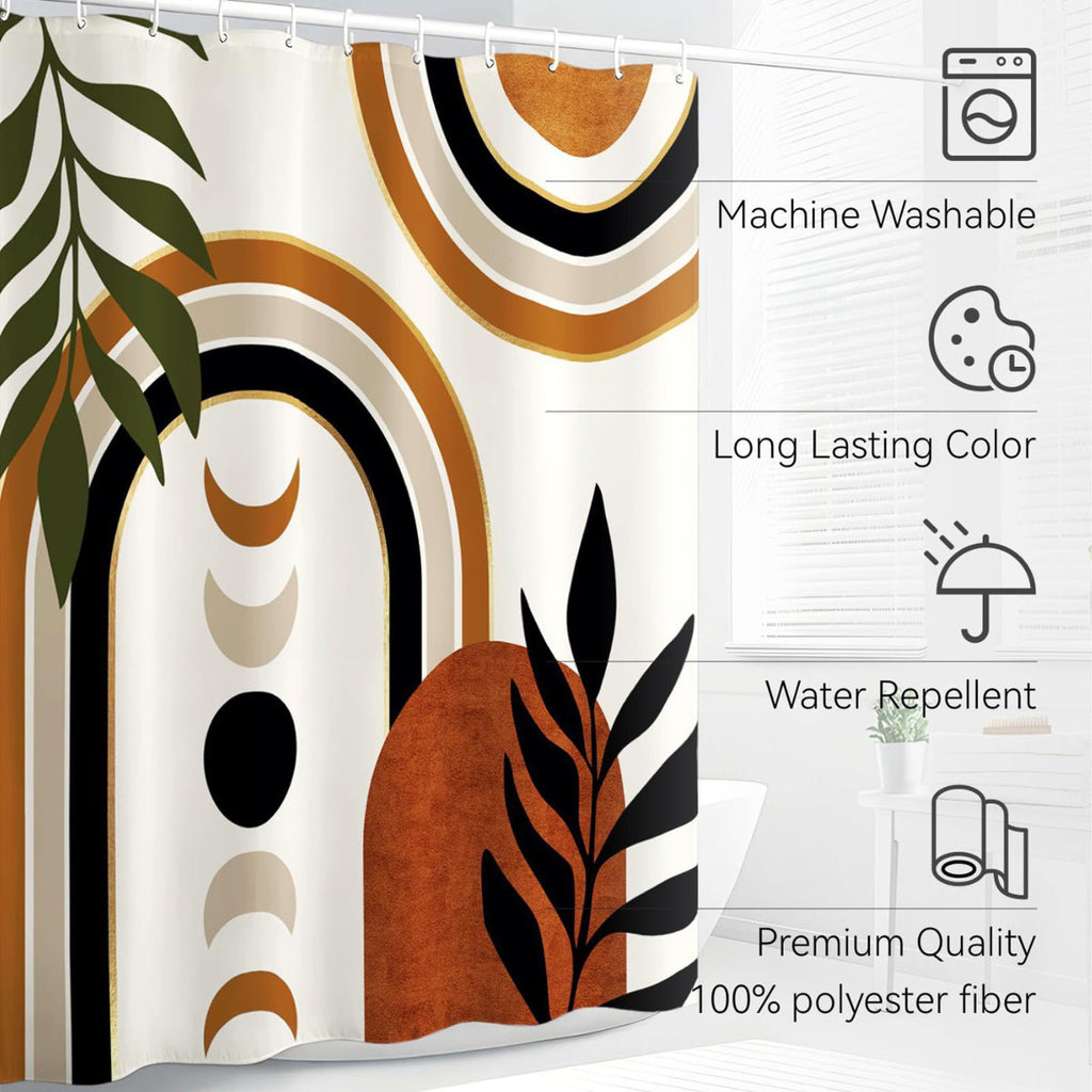 Shower Curtain with Hooks Included