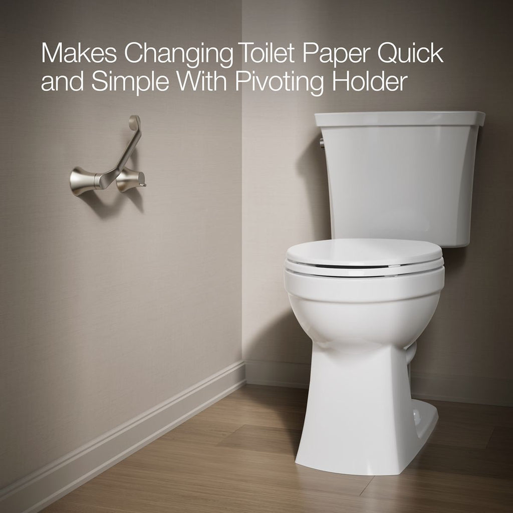 Simplice Pivoting Toilet Paper Holder K-27397-BN