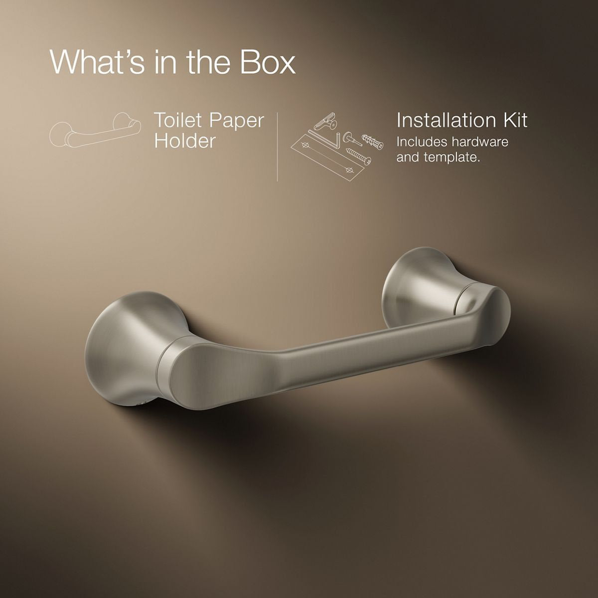 Simplice Pivoting Toilet Paper Holder K-27397-BN