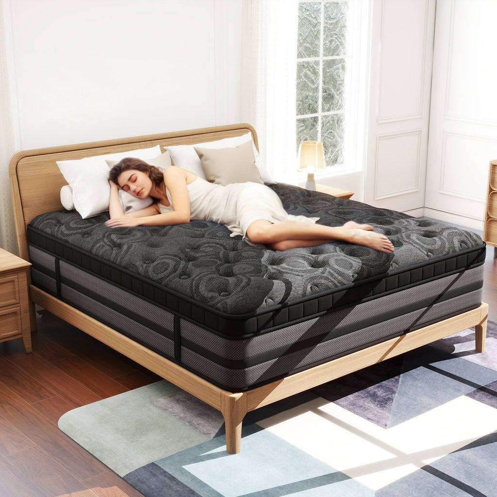 Sinegal Luxury 10" Medium-Firm Hybrid Mattress - Gel Memory Foam & Anti-Static Breathable Cover