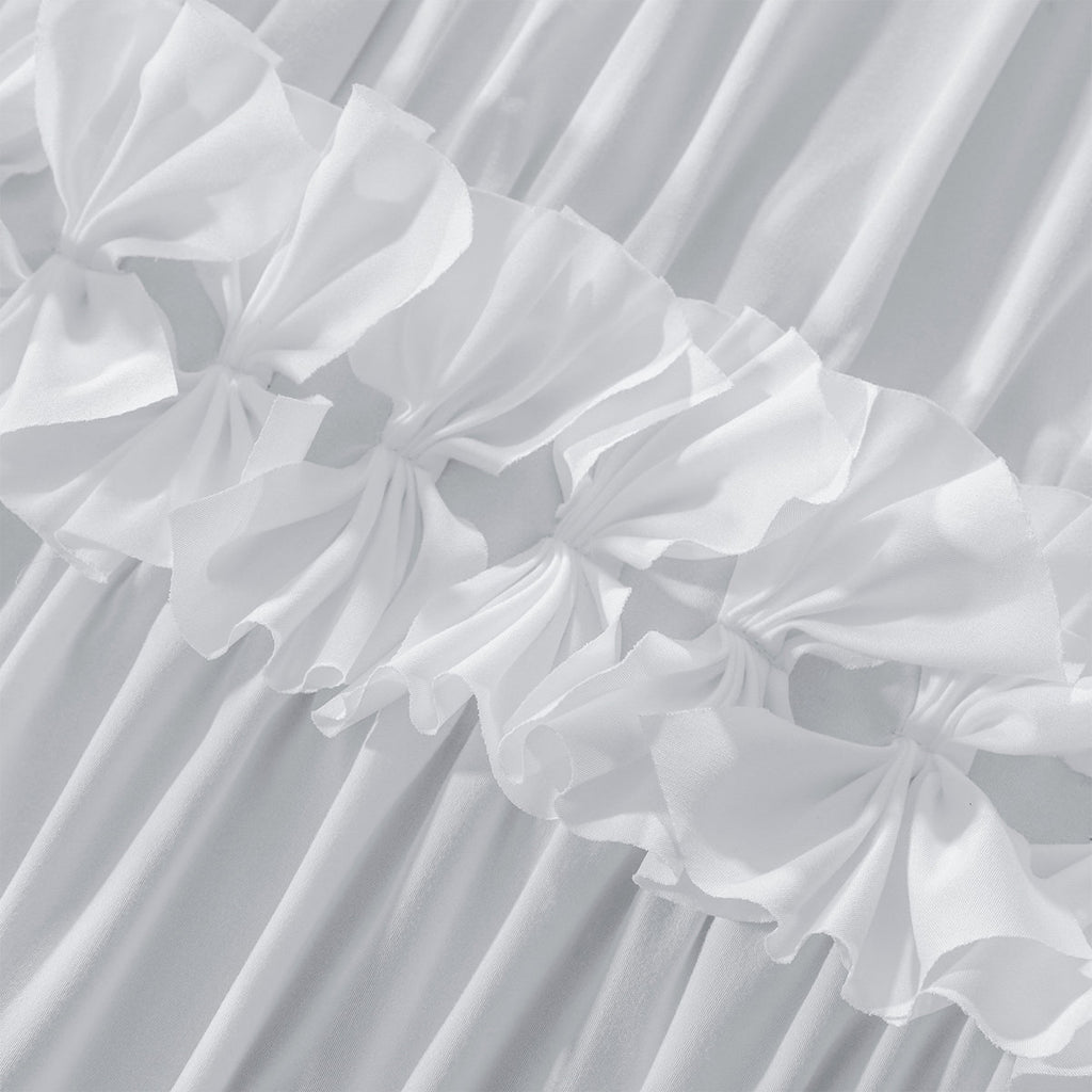 Single Shabby Elegance Ruffle Shower Curtain