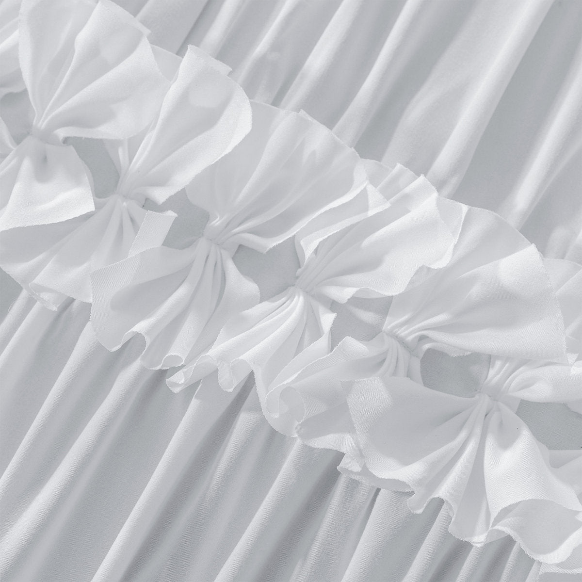 Single Shabby Elegance Ruffle Shower Curtain