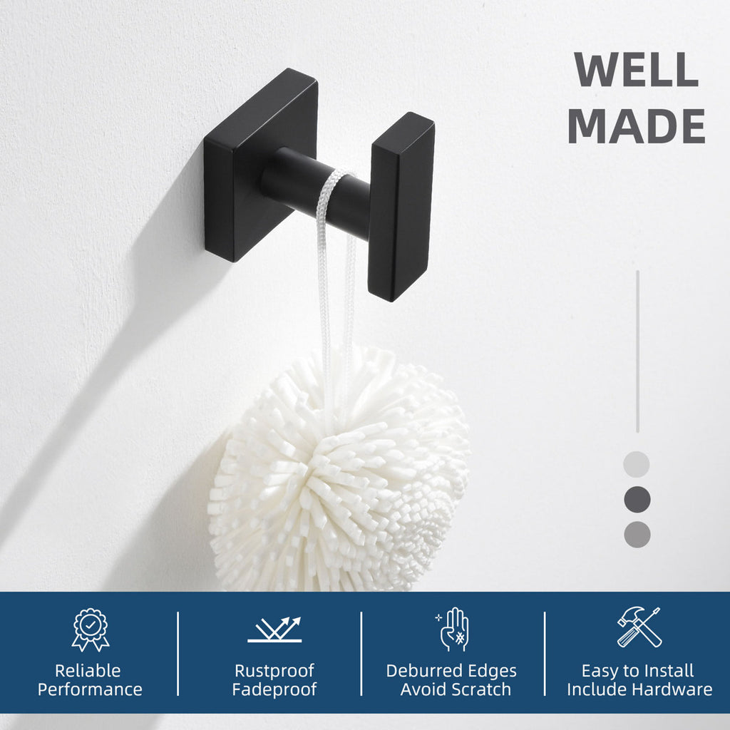 Single Stainless Steel Wall Mounted Towel Hook AJ083