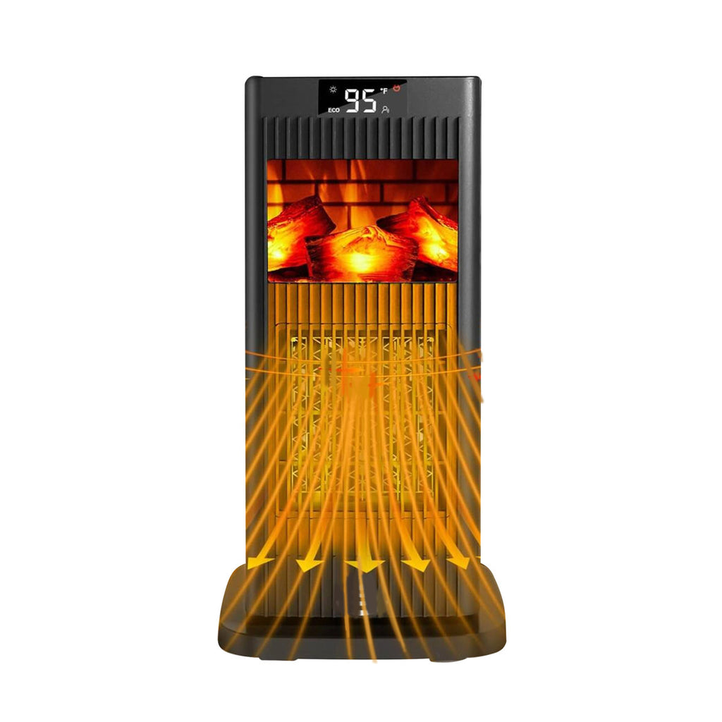 Smart 1500w Space Heater With 3d Flame Effect & Infrared Sensor