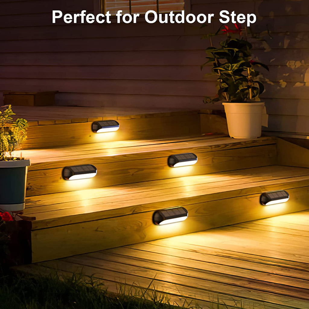 Solar Powered Integrated LED Step Light Pack (Set of 4)