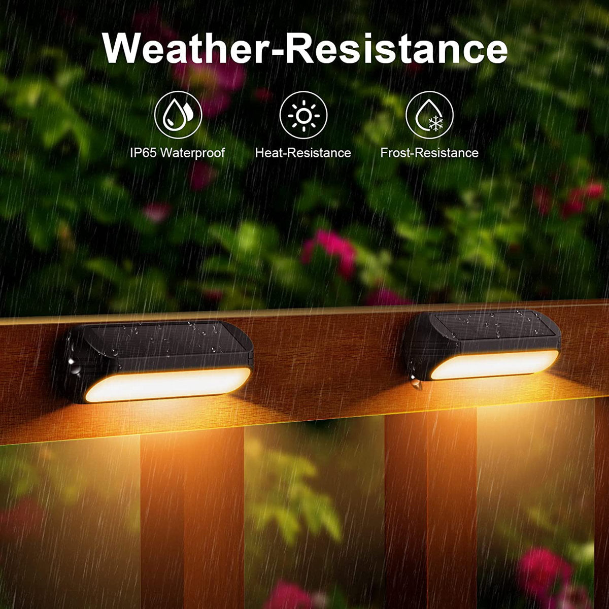 Solar Powered Integrated LED Step Light Pack (Set of 4)