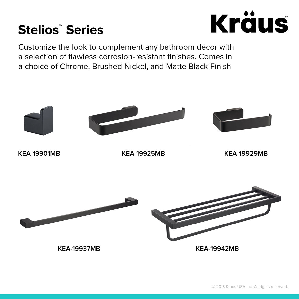 Stelios Wall Mount Toilet Paper Holder KEA-19929MB