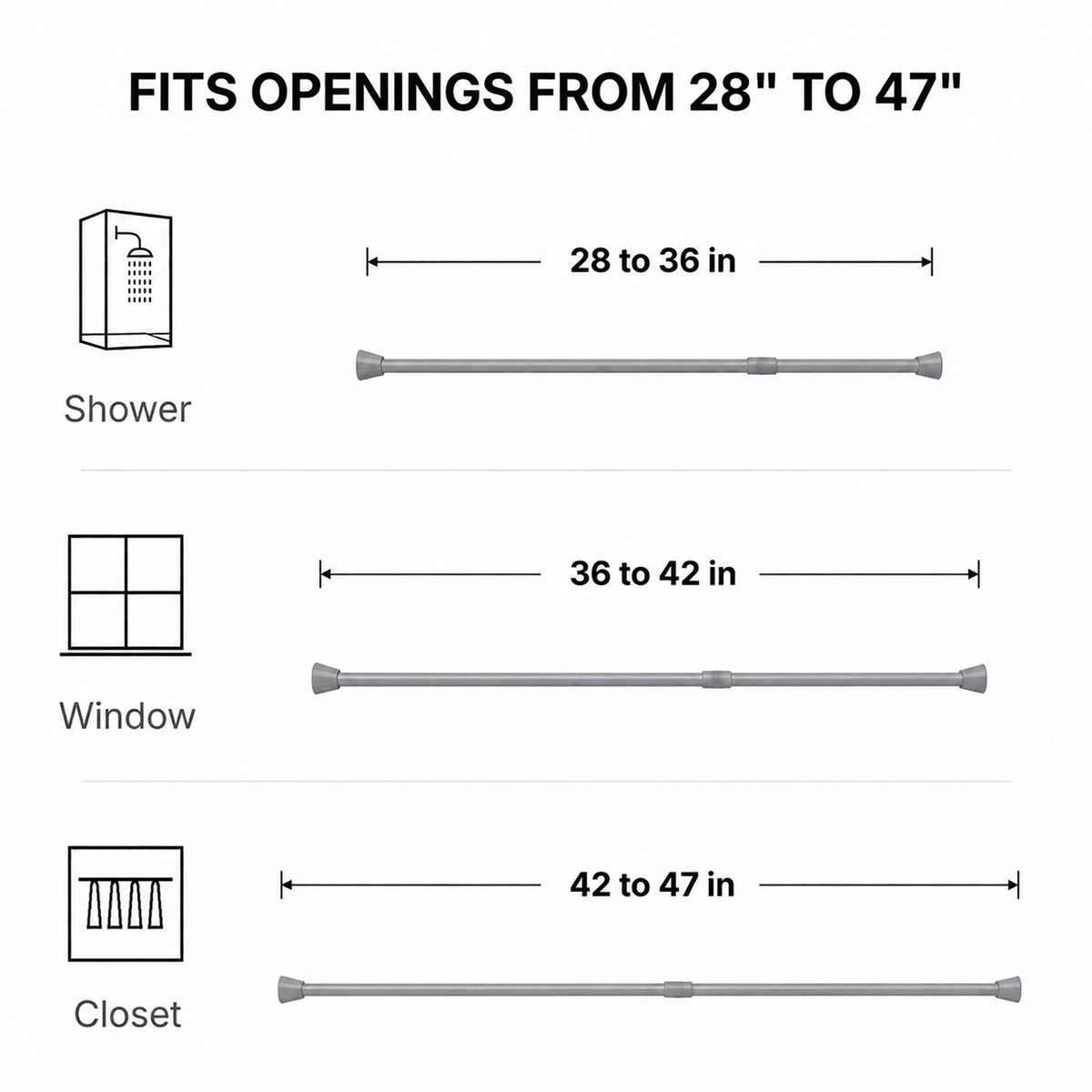 Straight Shower Curtain Rod