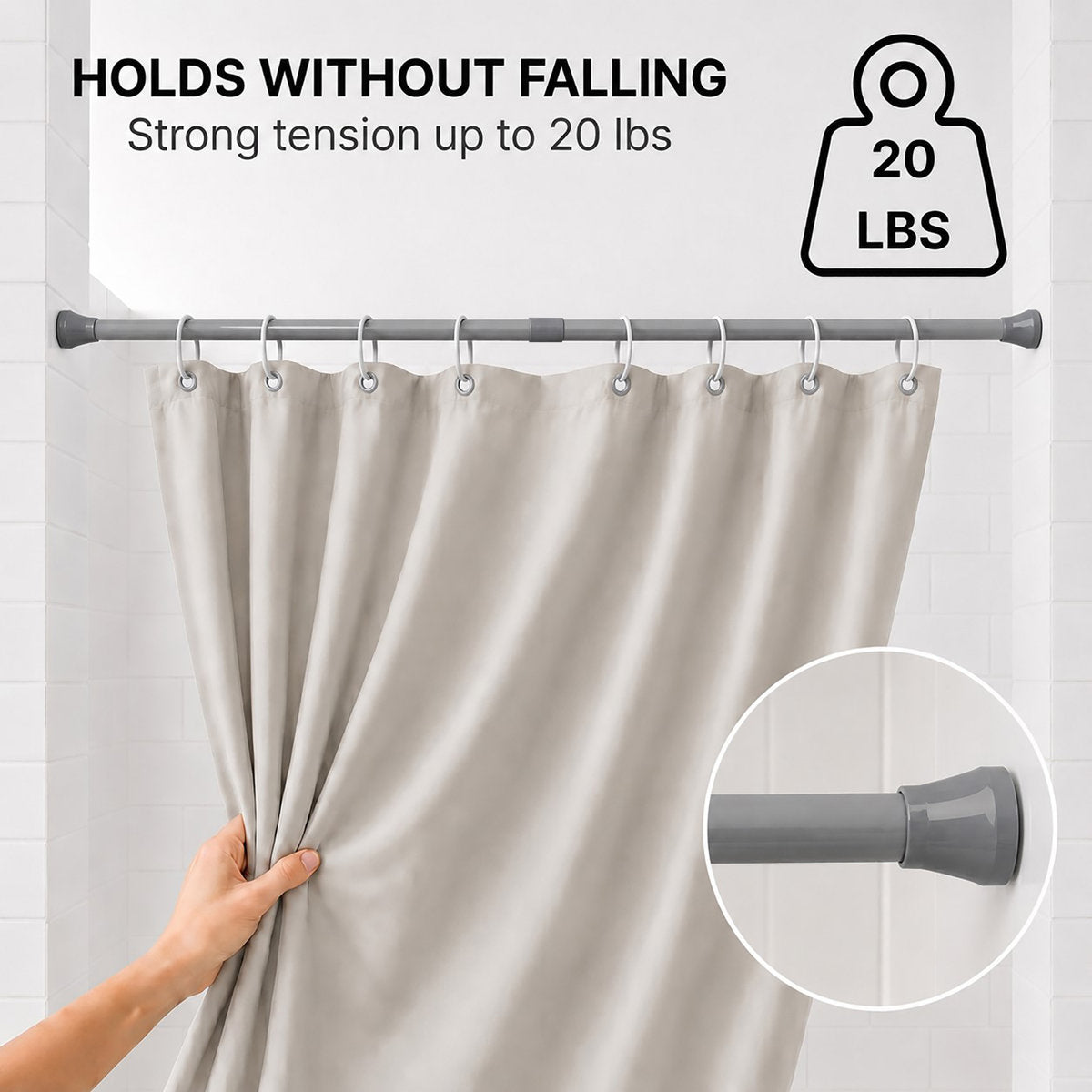 Straight Shower Curtain Rod