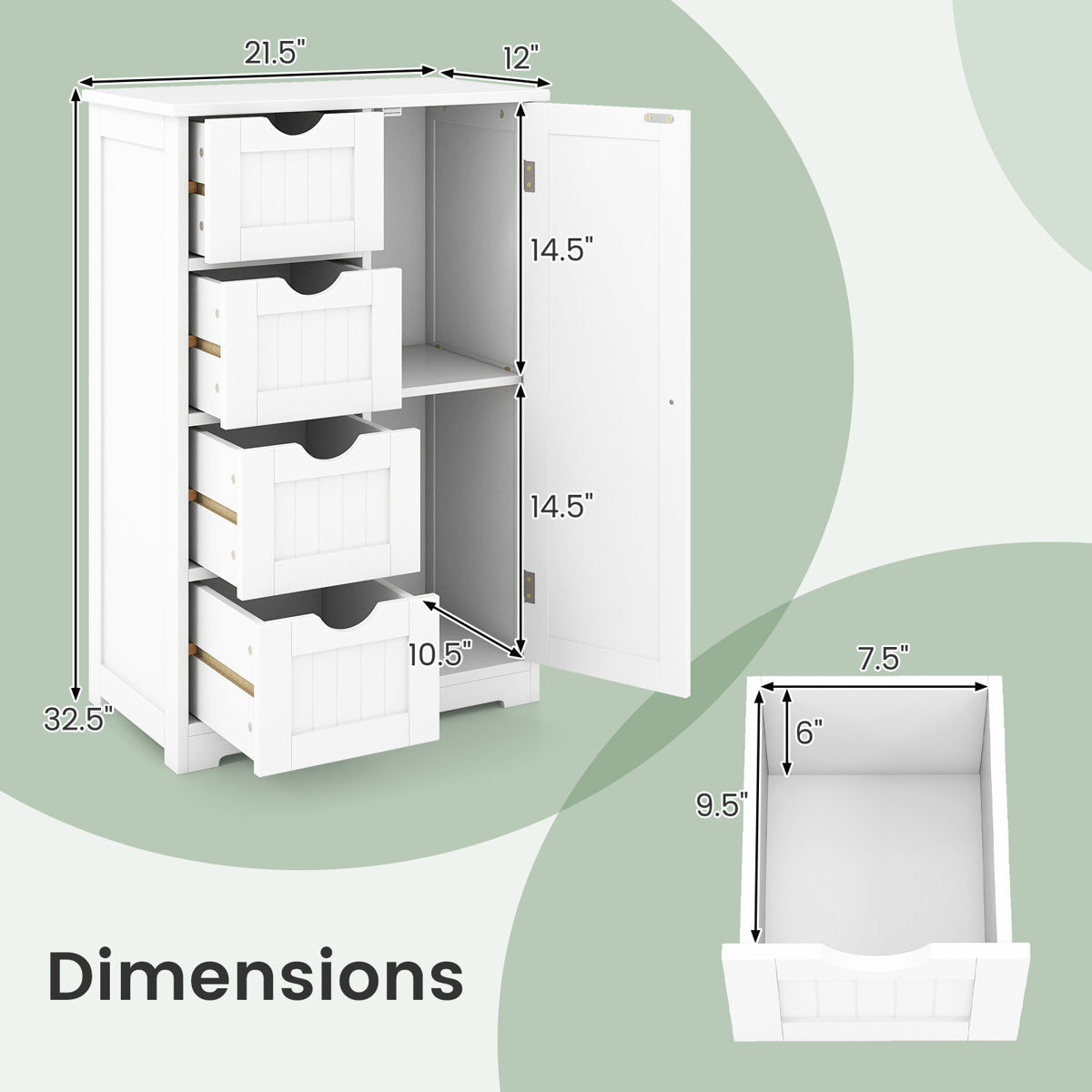 Sturdivant Freestanding Bathroom Cabinet