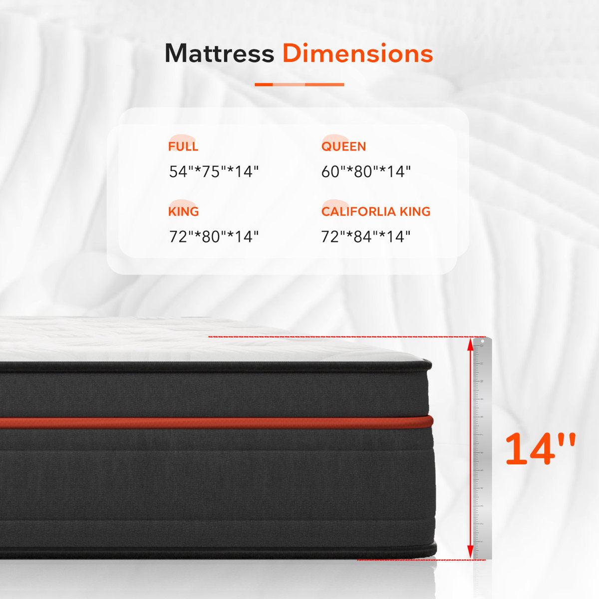 Sweetnight 14" Medium Hybrid Mattress