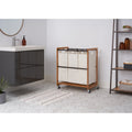 TRINITY EcoStorage 3-Bag Rolling Bamboo Laundry Cart w/ Poles